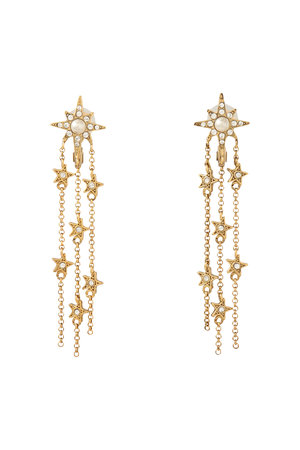 アデル ビジュー/ADER.bijouxのTINY STAR grigri フリンジイヤリング(150100/150102)