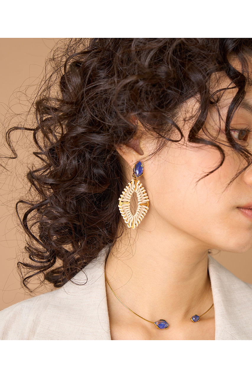 ADER.bijoux(アデル ビジュー)｜LIGNE DE FUITE rattan イヤリング 