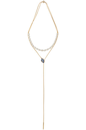 アデル ビジュー/ADER.bijouxのLIGNE DE FUITE pearl ラリエット(150200/150203)