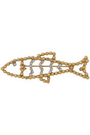 アデル ビジュー/ADER.bijouxのCUTSTEEL fish ブローチ(150500/150502)