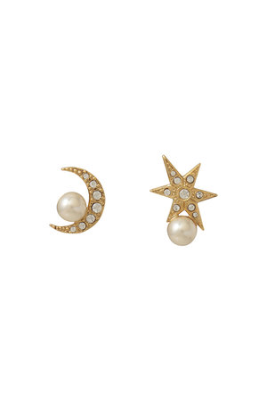 アデル ビジュー/ADER.bijouxのMOON＆STAR pearl ピアス(150100/150101)