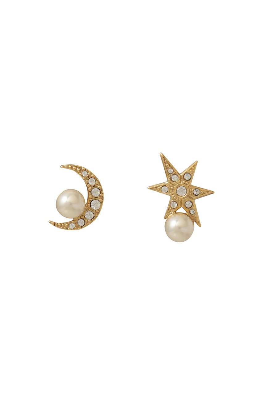 アデル ビジュー/ADER.bijouxのMOON＆STAR pearl ピアス(ゴールド/63295011)