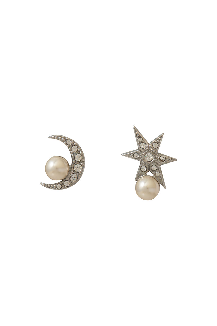 アデル ビジュー/ADER.bijouxのMOON＆STAR pearl ピアス(シルバー/63295011)
