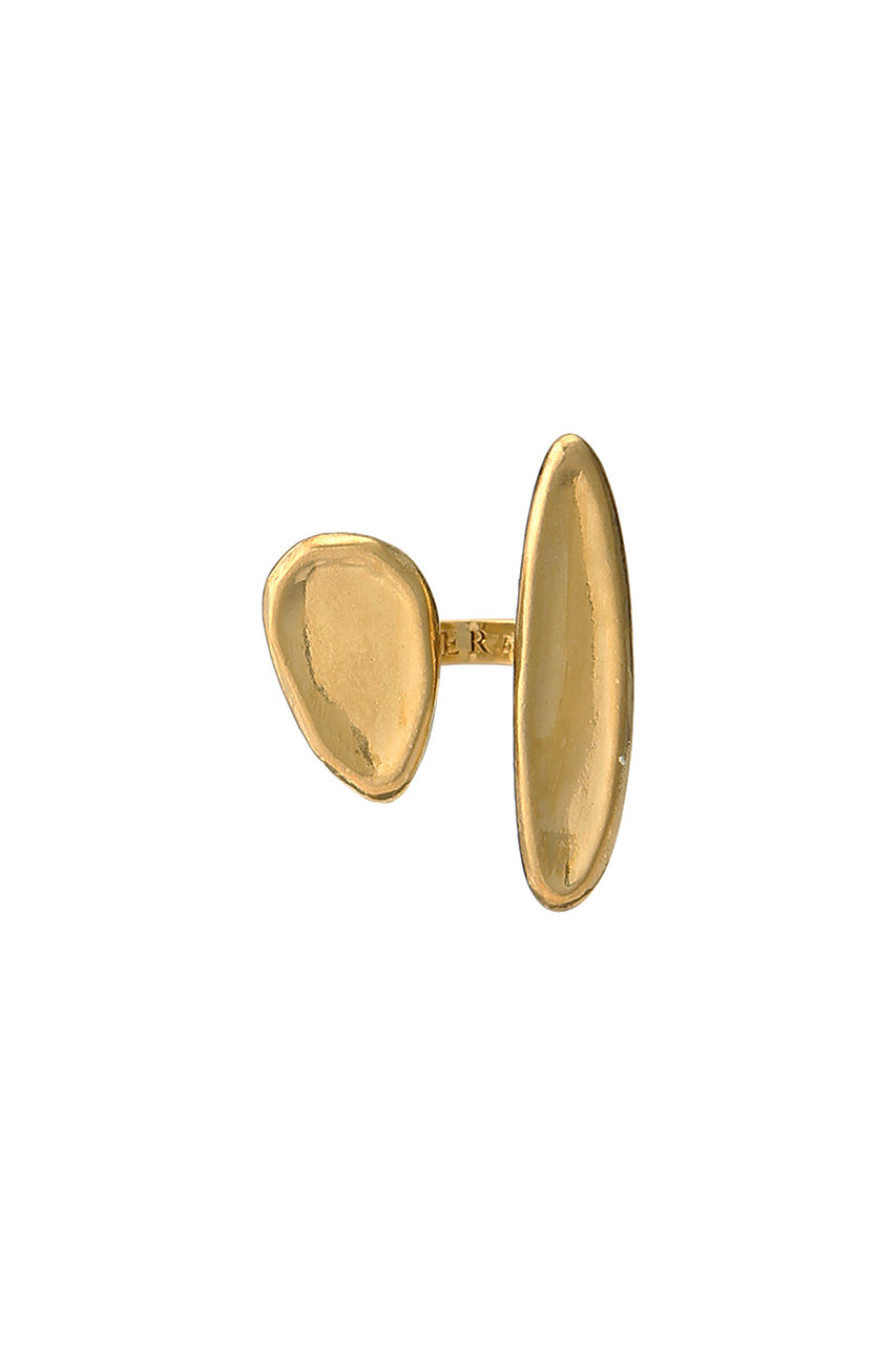ADER. bijoux アデル ビジュー BLOCK PEARL ダブルモチーフリング ゴールド