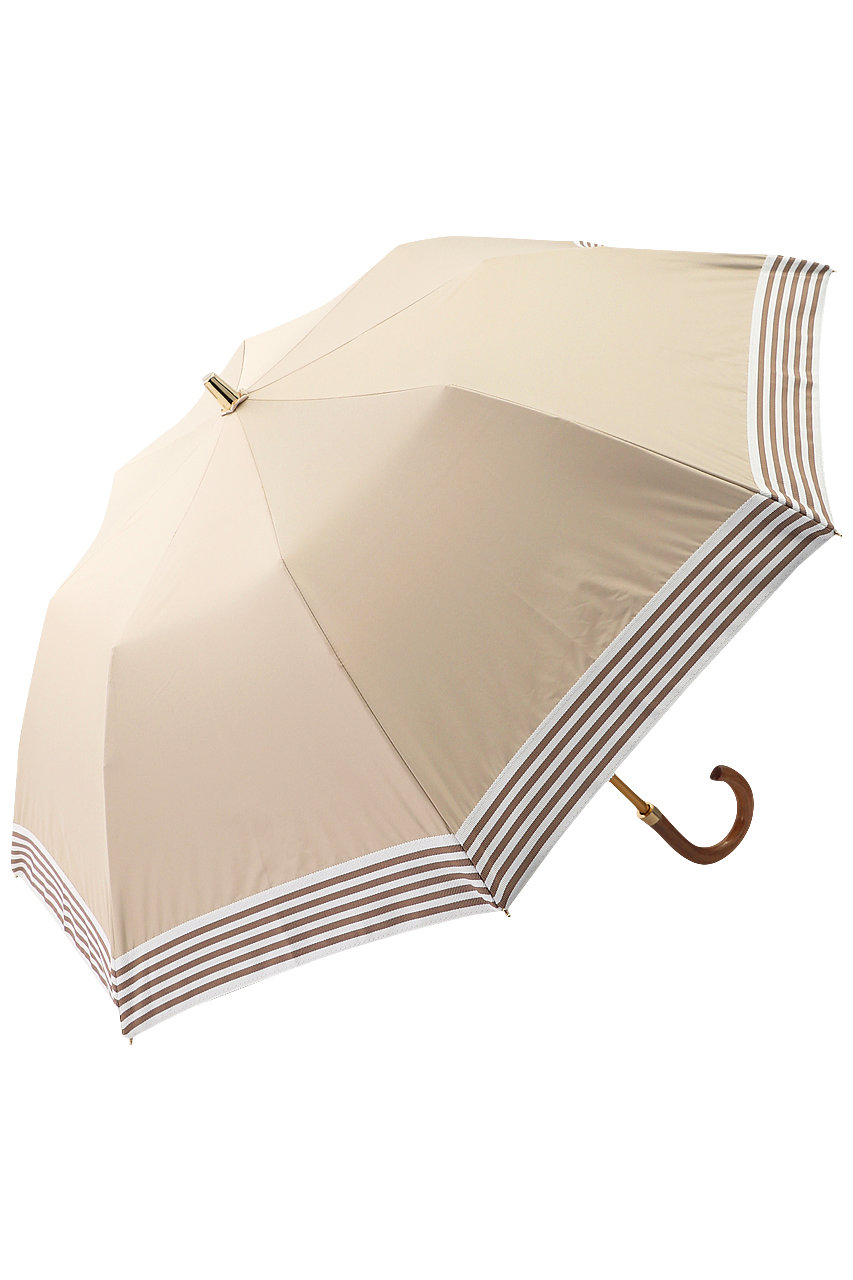 Athena New York アシーナ ニューヨーク Soho Stripe 折りたたみ傘(晴雨兼用) ベージュ