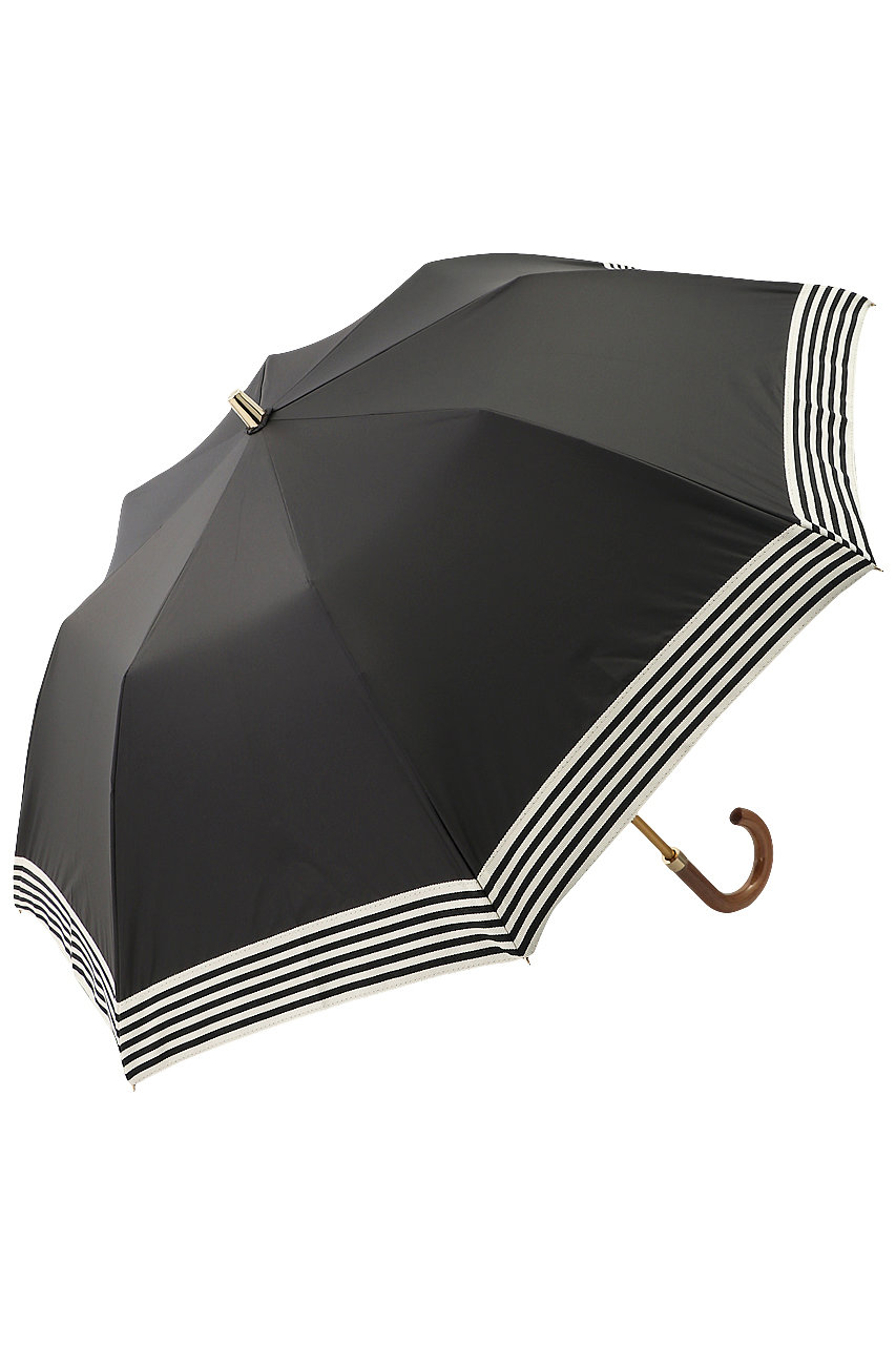 Athena New York アシーナ ニューヨーク Soho Stripe 折りたたみ傘(晴雨兼用) ブラック