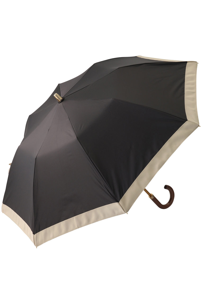 Athena New York Multi Camila 折りたたみ傘(晴雨兼用） (ブラック×ベージュ, F) アシーナ ニューヨーク ELLE SHOP
