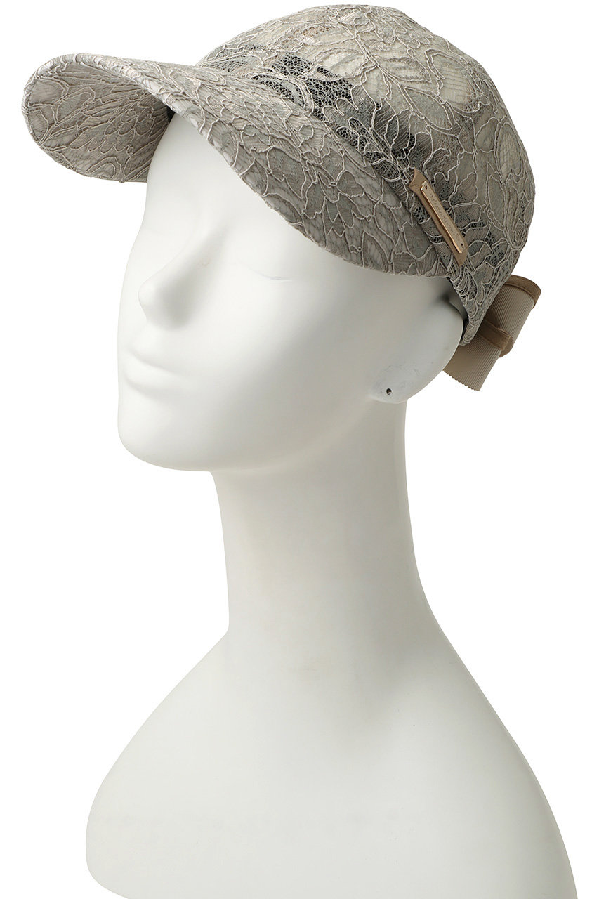 ★新品・タグ付き★アシーナニューヨーク　ニット帽　ベロアリボン　ウール　ベージュ Athena New York（アシーナニューヨーク）の「【別注】＜Athena New