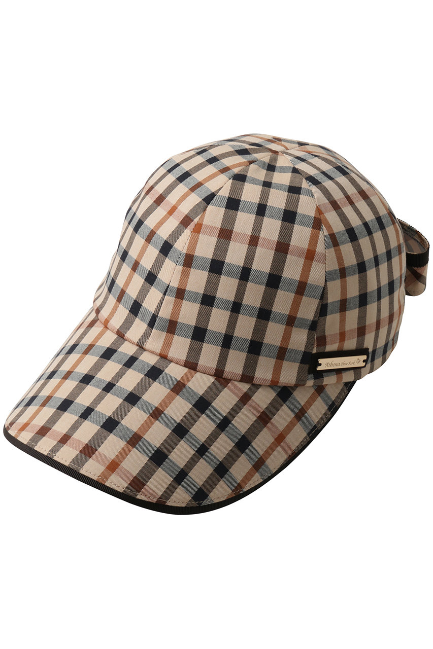 アシーナ ニューヨーク/Athena New Yorkの【予約販売】【Athena New York×DAKS】バックリボンチェック柄キャップ(ハウスチェック/DL432-26S39)
