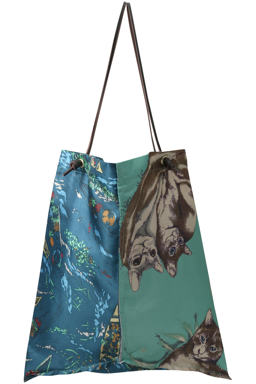 Manipuri マニプリ スカーフトートバッグ L ネイビー の通販 Elleshop エル ショップ