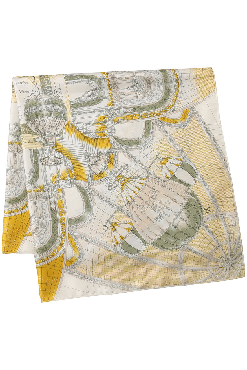 マニプリ/manipuriのプリントシルクスカーフ（65×65）(イエロー（モニュメントバルーン）/141330018)
