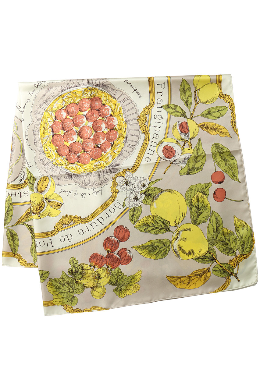 manipuri(マニプリ)｜シルクスカーフ（88×88）/イエロー