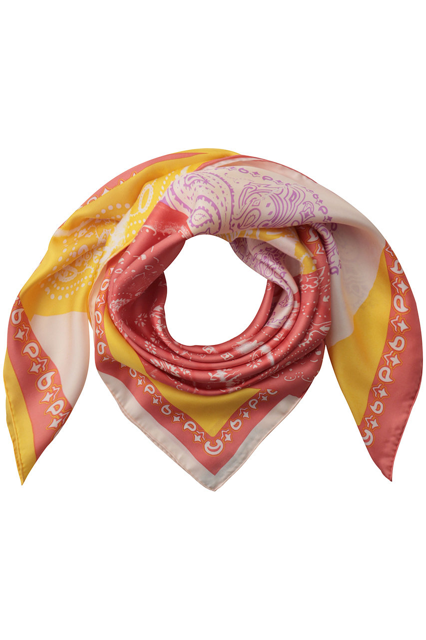 マニプリ/manipuriのシルクスカーフ（88×88）(ピンク（フラグメントバンダナ）/0161330113)