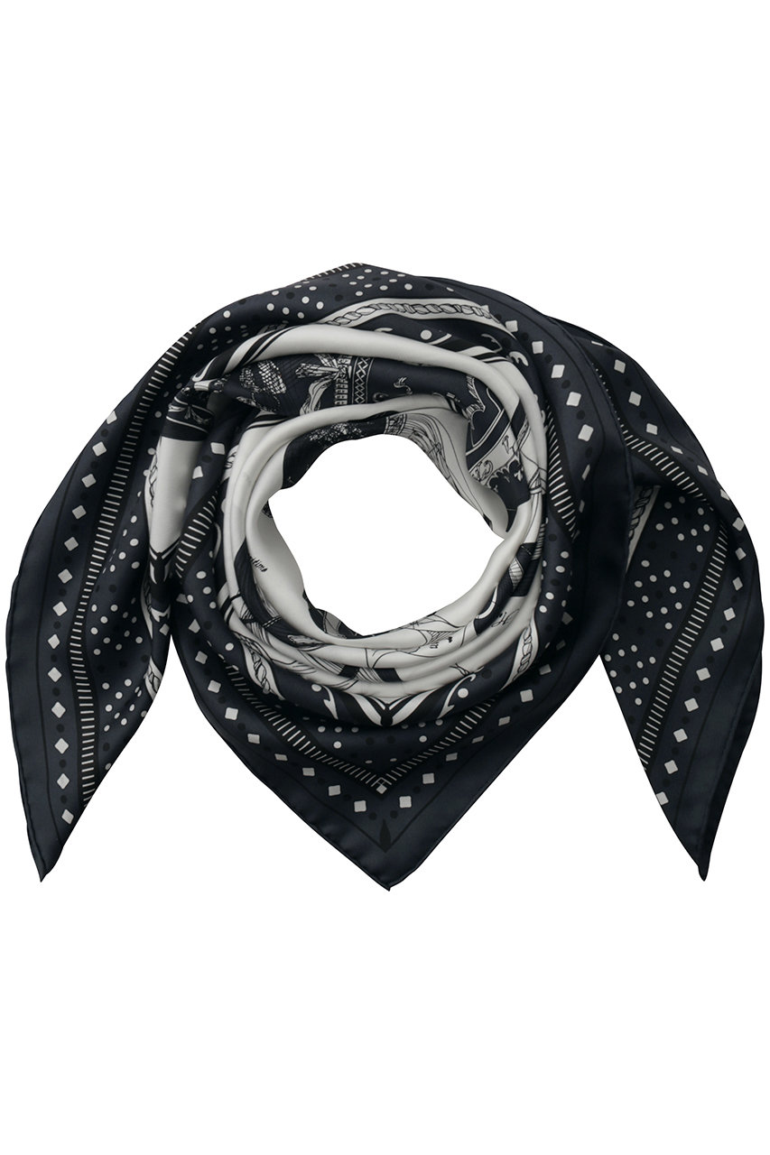 マニプリ/manipuriのシルクスカーフ（88×88）(ネイビー（バルーンバンダナ）/0161330113)