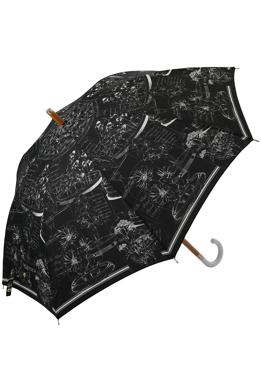 マニプリ/manipuriの長傘（UV加工付き晴雨兼用）(ブラック（ガラスドームフラワー）/0161671005)