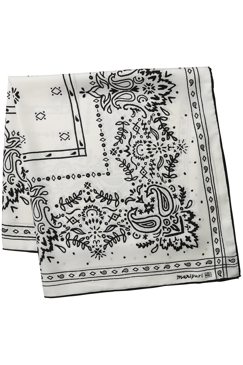 manipuri(マニプリ)｜シルクメドウバンダナ（65×65） オレンジ F