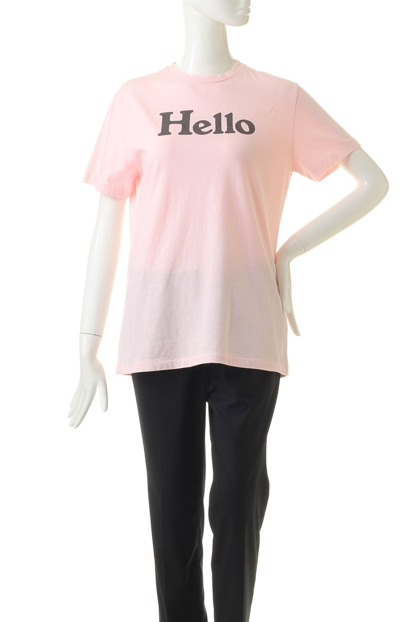 HELLOクルーネックコットンTシャツ