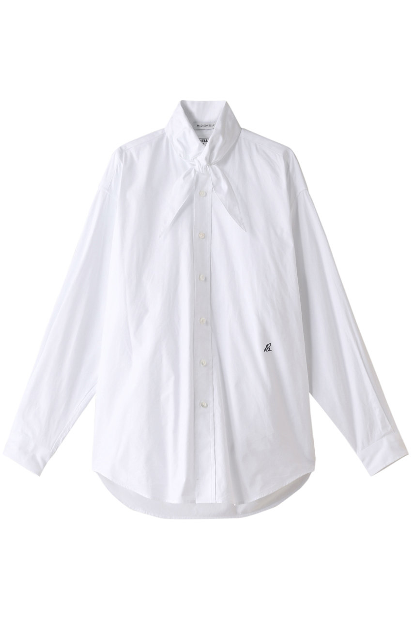 マディソンブルー/MADISONBLUEのオックスフォードスカーフカラーシャツ(ホワイト/MB221-5023)