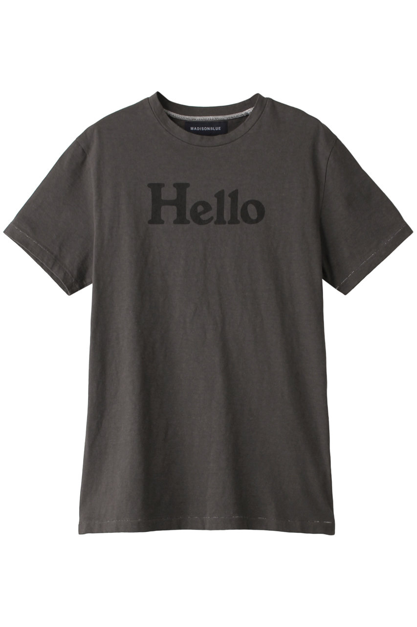 HELLOクルーネックコットンTシャツ