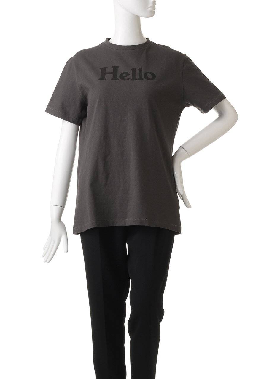 HELLOクルーネックコットンTシャツ