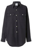 HAMPTON SHIRT BACK SATIN ハンプトン バックサテンシャツ マディソンブルー/MADISONBLUE