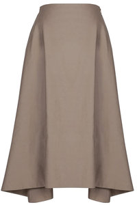 MADISONBLUE ミモレバックサテンスカート　カーキ　00 MAXI FLARE BACK SATIN SK | SKIRT | MADISONBLUE