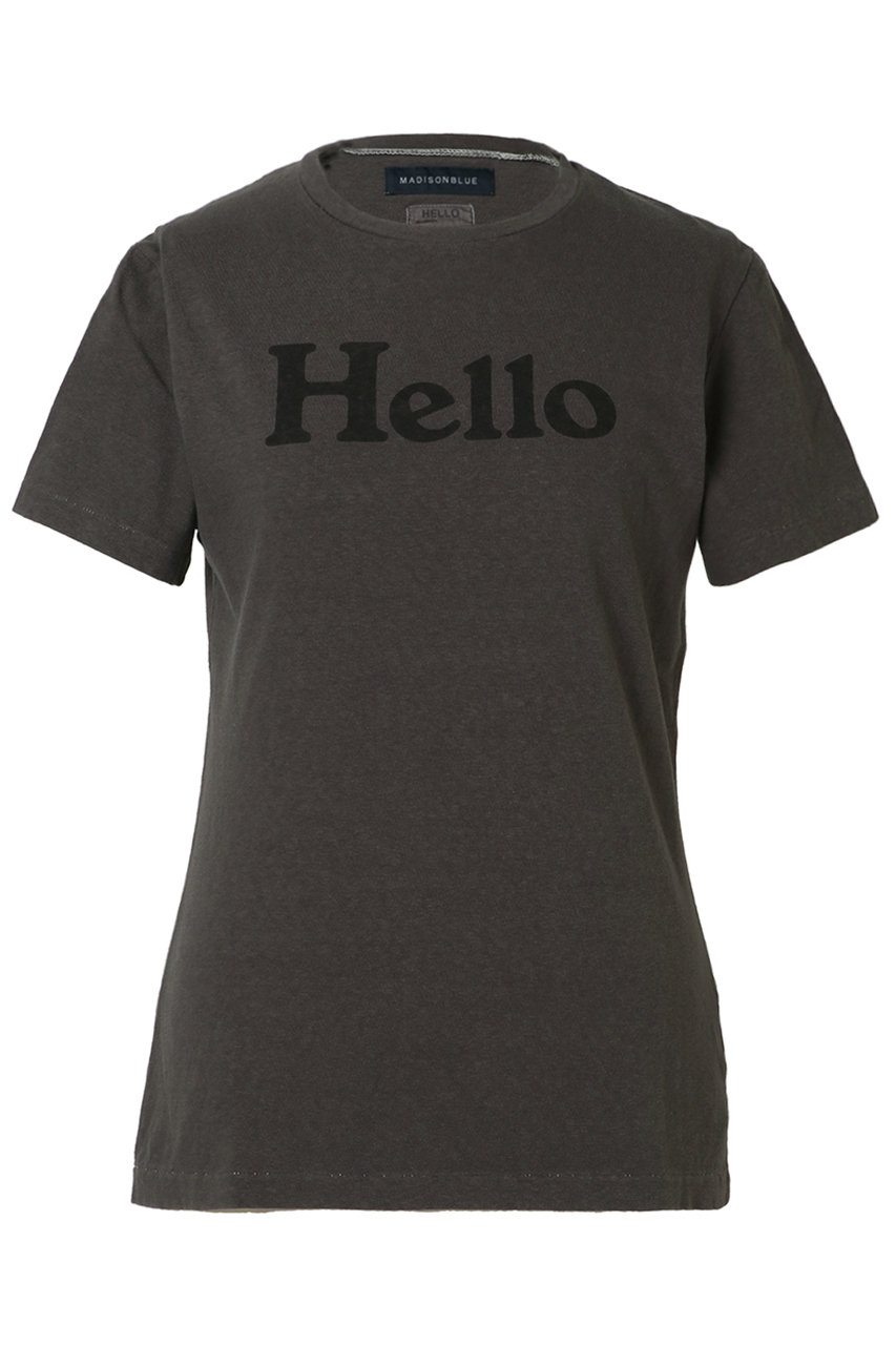 MADISONBLUE HELLO TEE/HELLO Tシャツ (グレー, 01) マディソンブルー ELLE SHOP MADISONBLUE HELLO TEE/HELLO Tシャツ (グレー, 01) マディソンブルー ELLE SHOP