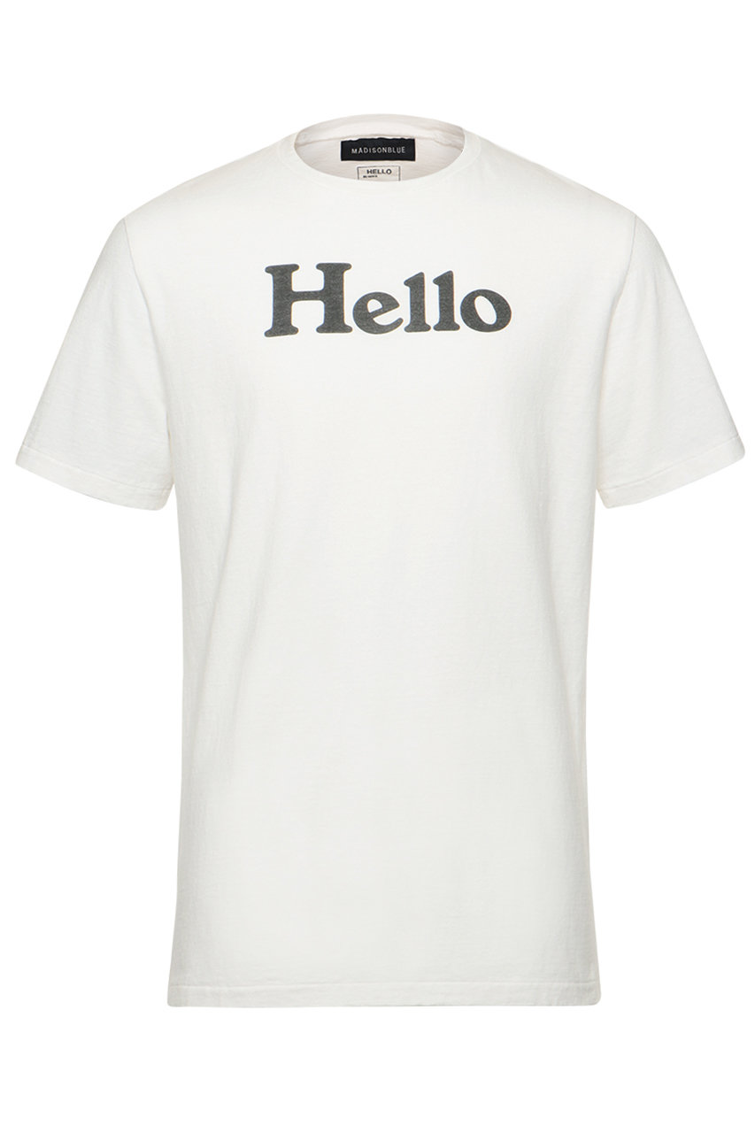 MADISONBLUE 【MEN】HELLO TEE MNS/HELLO Tシャツ (ホワイト, 03) マディソンブルー ELLE SHOP MADISONBLUE 【MEN】HELLO TEE MNS/HELLO Tシャツ (ホワイト, 03) マディソンブルー ELLE SHOP