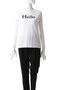 HELLO NOSLEEVE TEE/HELLO ノースリーブ Tシャツ マディソンブルー/MADISONBLUE