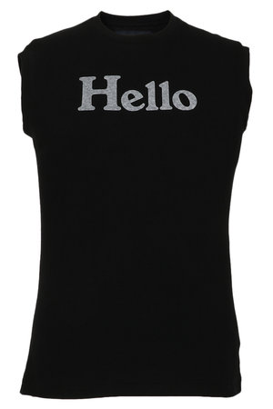 マディソンブルー/MADISONBLUEのHELLO NOSLEEVE TEE/HELLO ノースリーブ Tシャツ(110100/110101)