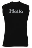 HELLO NOSLEEVE TEE/HELLO ノースリーブ Tシャツ マディソンブルー/MADISONBLUE