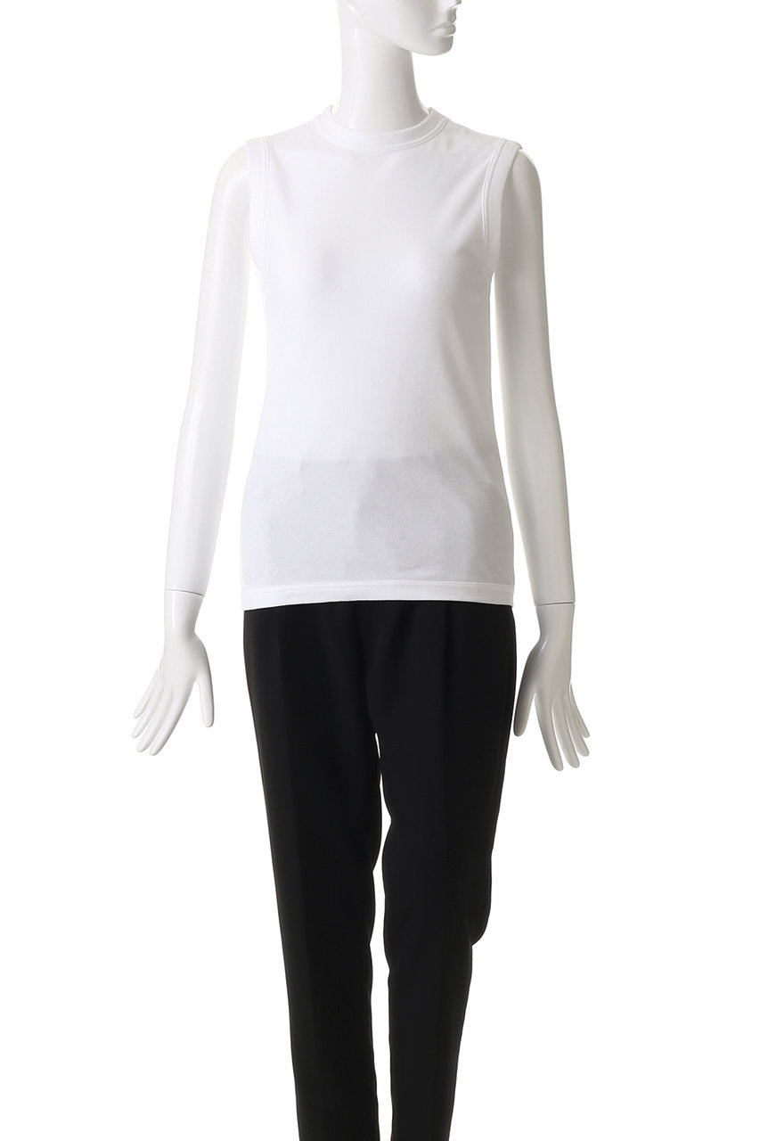 MADISONBLUE ホワイト Tシャツ MADISONBLUE(マディソンブルー)｜CREW NECK SLEEVELESS TEE