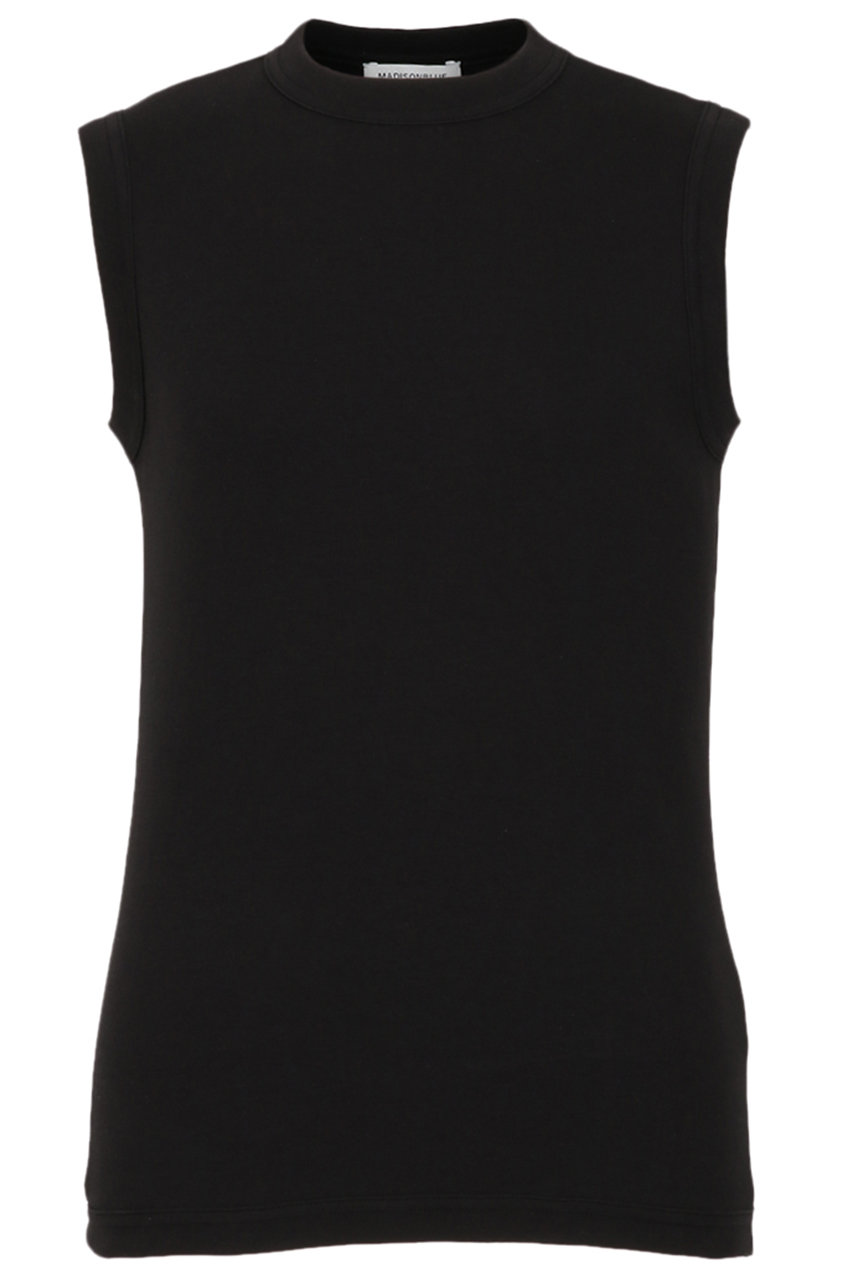 MADISONBLUE CREW NECK SLEEVELESS TEE クルーネック スリーブレス Tシャツ (ブラック, 01) マディソンブルー ELLE SHOP MADISONBLUE CREW NECK SLEEVELESS TEE クルーネック スリーブレス Tシャツ (ブラック, 01) マディソンブルー ELLE SHOP