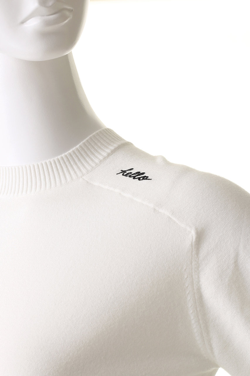 マディソンブルーHelloホワイトスウェット HELLO SWEAT L/S URAKE DYED | CUT&SEWN | MADISONBLUE