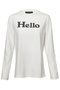 HELLO L/S TEE ロングスリーブTシャツ マディソンブルー/MADISONBLUE ホワイト