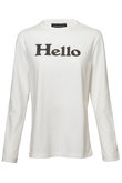 HELLO L/S TEE ロングスリーブTシャツ マディソンブルー/MADISONBLUE