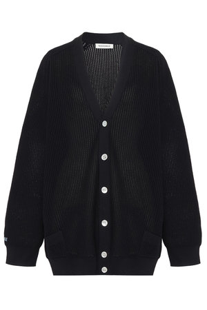 マディソンブルー/MADISONBLUEのBIG KNIT V CD MESH メッシュニットVカーディガン(110300/110303)