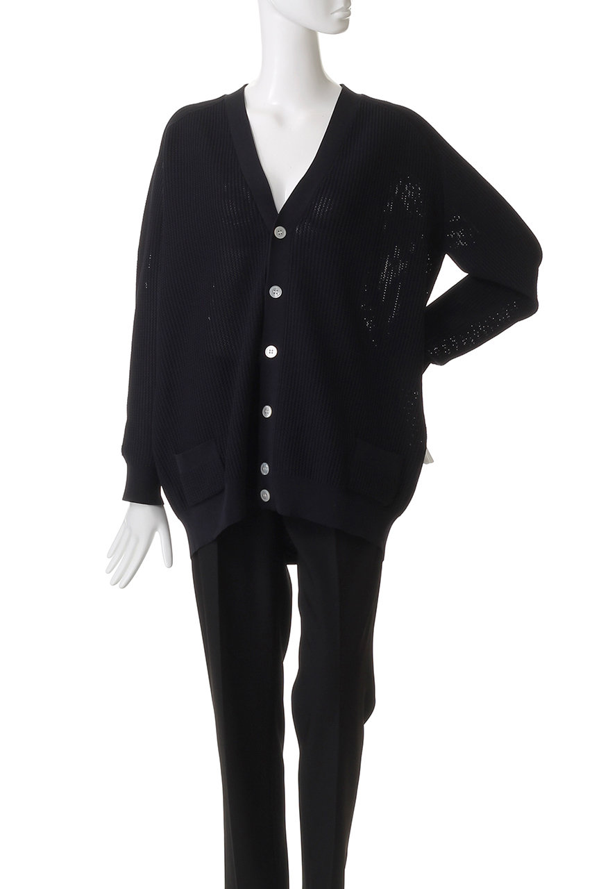 マディソンブルー リブニット クルーカーディガン 黒 MADISON BLUE MADISONBLUE / ボタンリブカーディガン｜ESTNATION ONLINE STORE