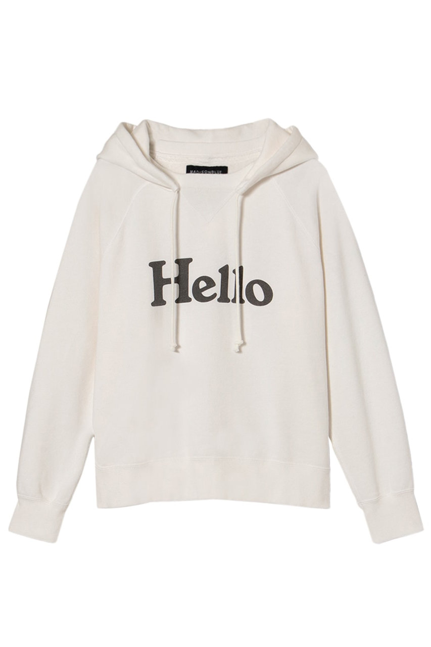MADISONBLUE HELLO HOODIE フーディー (ホワイト, 01) マディソンブルー ELLE SHOP MADISONBLUE HELLO HOODIE フーディー (ホワイト, 01) マディソンブルー ELLE SHOP