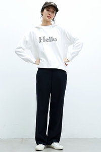 【の。】マディソンブルー　HELLO SWEAT ロングスリーブ HELLO SWEAT L/S URAKE DYED | CUT&SEWN | MADISONBLUE