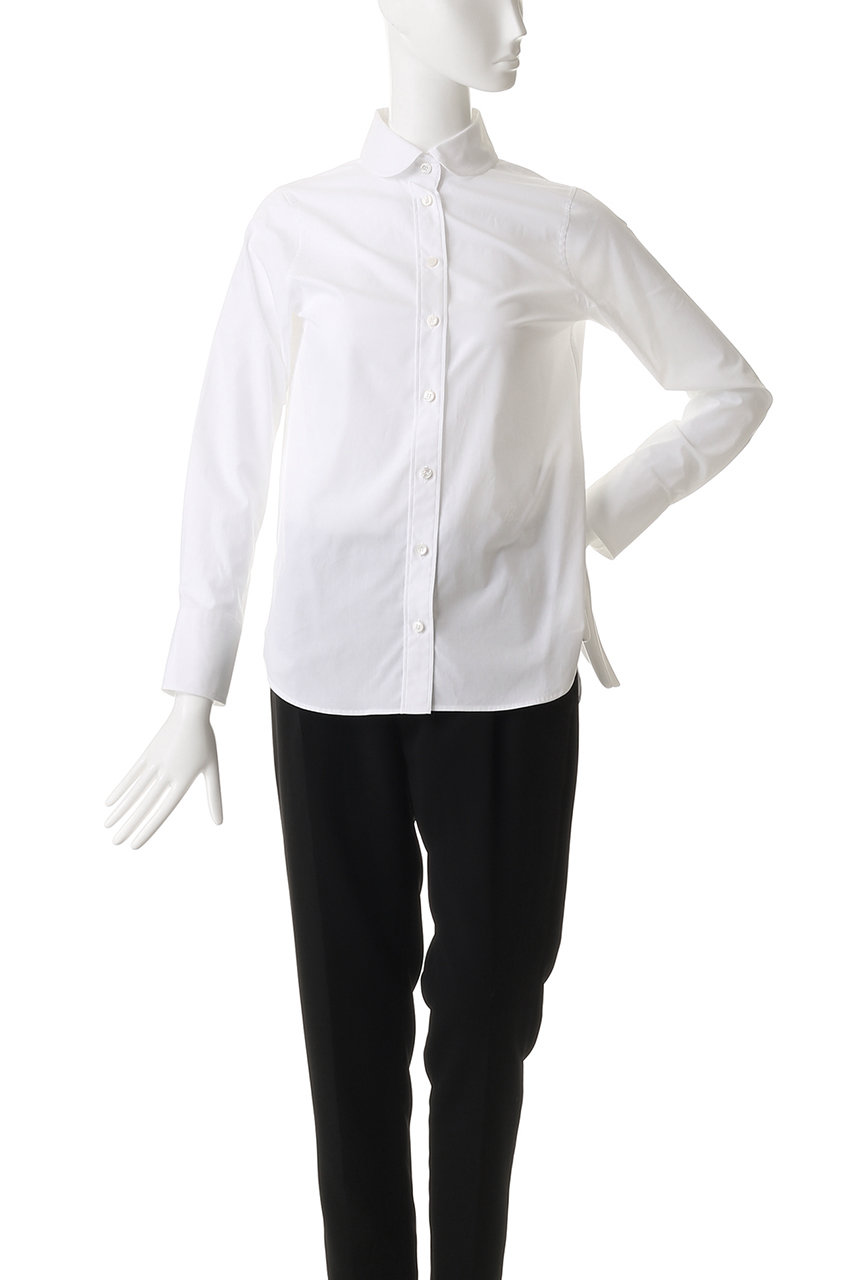 MADISON BLUE ラウンドカラー フリルシャツ 01サイズ ホワイト MADISONBLUE(マディソンブルー)｜ROUND COLLAR FRILL SH OX ラウンド