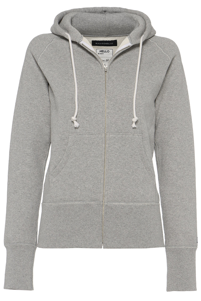 MADISONBLUE SLIM FIT ZIP HOODIE スリムフィットジップフーディー (グレー, 00) マディソンブルー ELLE SHOP MADISONBLUE SLIM FIT ZIP HOODIE スリムフィットジップフーディー (グレー, 00) マディソンブルー ELLE SHOP