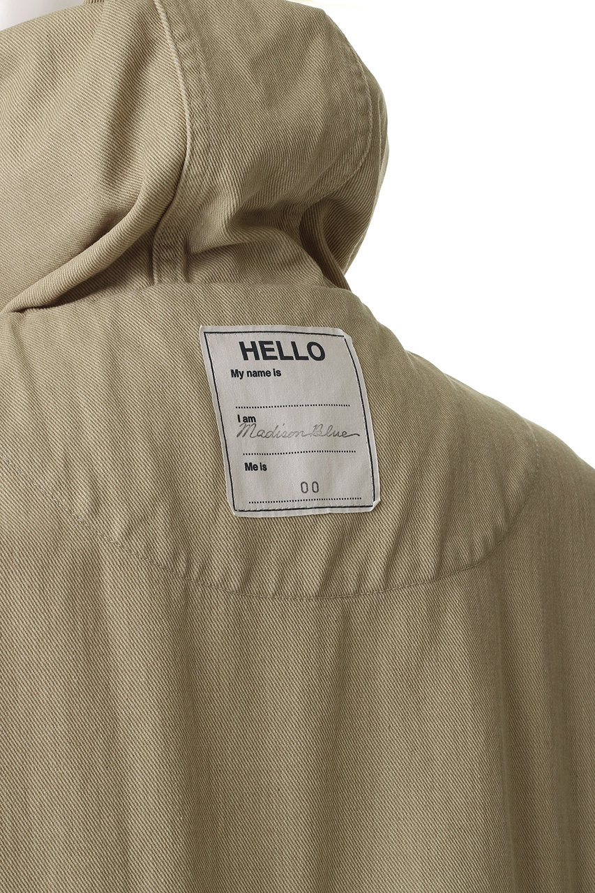 【札付き未使用品】マディソンブルー　バルカラーコート　ベージュ　4　大きいサイズ MADISONBLUE(マディソンブルー)｜PC OVERSIZED HOODED COAT コート