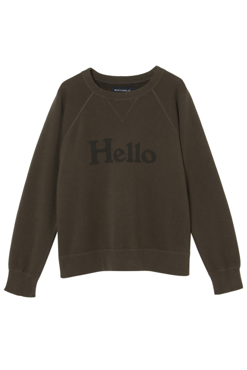 MADISONBLUE HELLO SWEAT L/S URAKE DYED ロングスリーブスウェット (グレー, 00) マディソンブルー ELLE SHOP