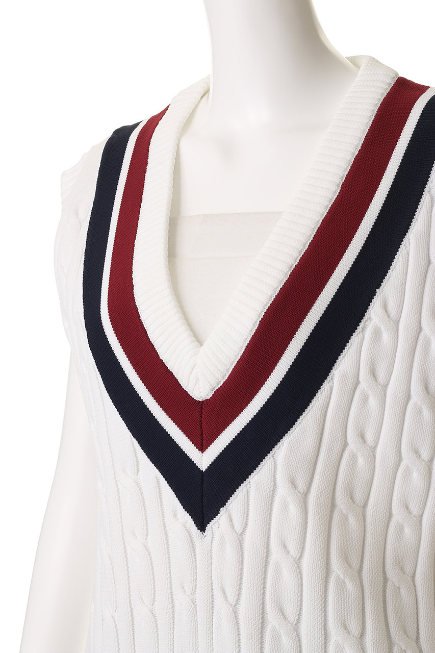 美品 MADISONBLUE ベスト TENNIS SWEATER VEST OVERSIZED TENNIS SWEATER VEST | WOMEN | MADISONBLUE