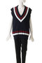 OVERSIZED TENNIS SWEATER VEST ベスト マディソンブルー/MADISONBLUE