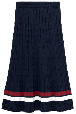 マディソンブルー/MADISONBLUEのCABLE FLARE LONG SK フレアロングスカート(110700/110703)