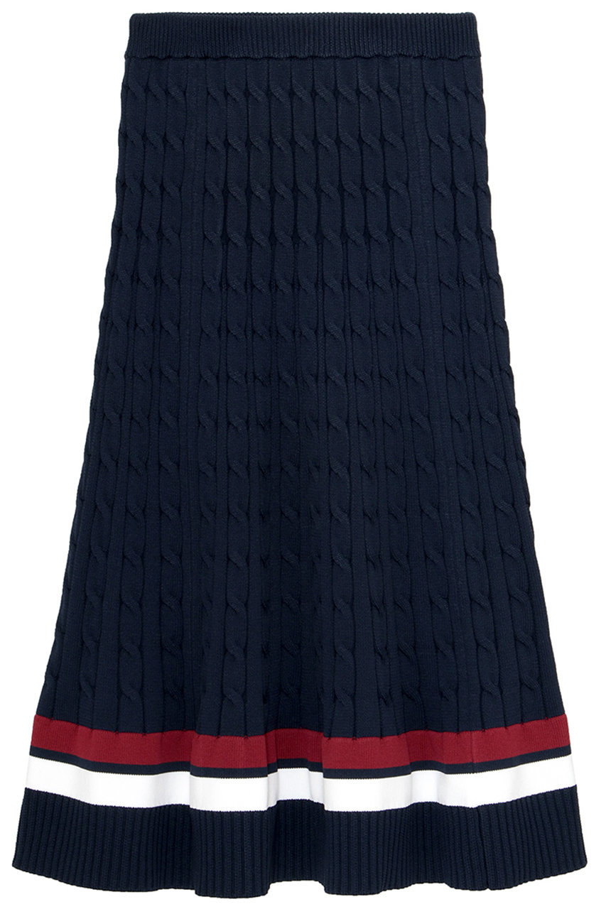 マディソンブルー/MADISONBLUEのCABLE FLARE LONG SK フレアロングスカート(ネイビー/MB251-8023)