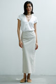 COTTON LINEN TIGHT SK タイトスカート