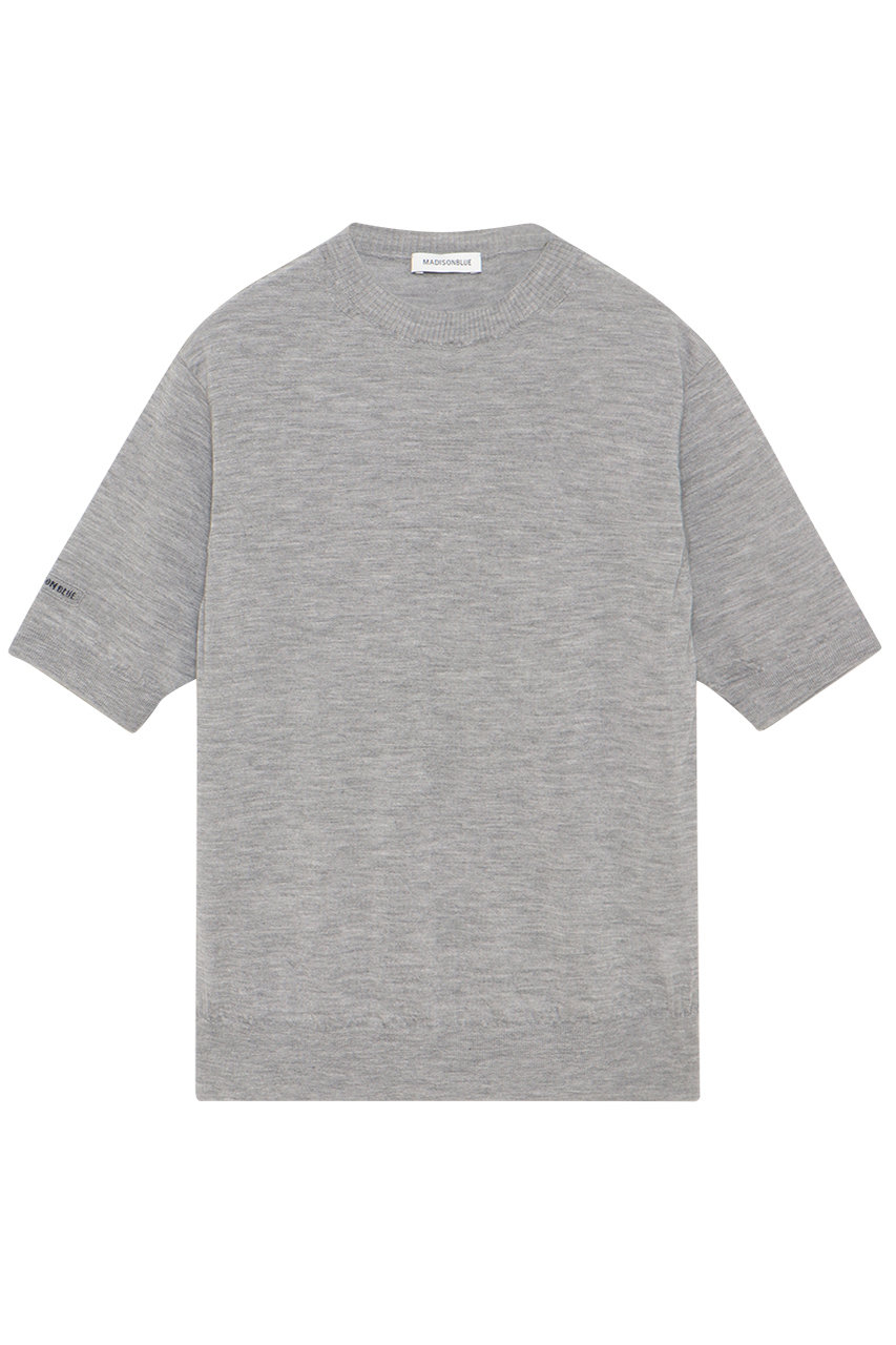 MADISONBLUE WRIKLED CREW NECK H/S PO クルーネックプルオーバー (グレー, 01) マディソンブルー ELLE SHOP MADISONBLUE WRIKLED CREW NECK H/S PO クルーネックプルオーバー (グレー, 01) マディソンブルー ELLE SHOP